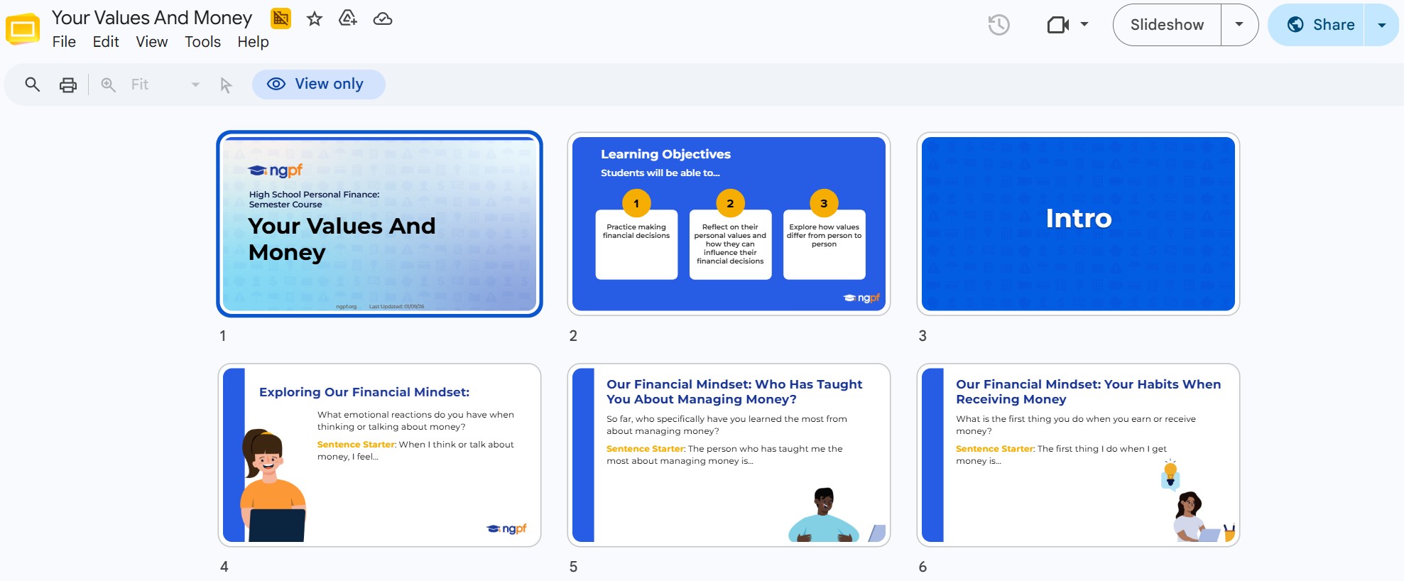 NGPF google slides